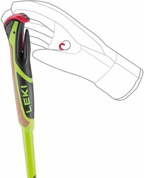 Ski Poles Leki CC 450 Neonyellow/Black/White 155 cm - 4