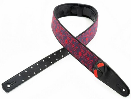 Textile guitar strap RightOnStraps Daisy Red - 3