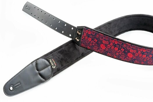 Textile guitar strap RightOnStraps Daisy Red - 4