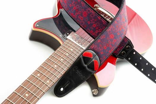 Textile guitar strap RightOnStraps Daisy Red - 9