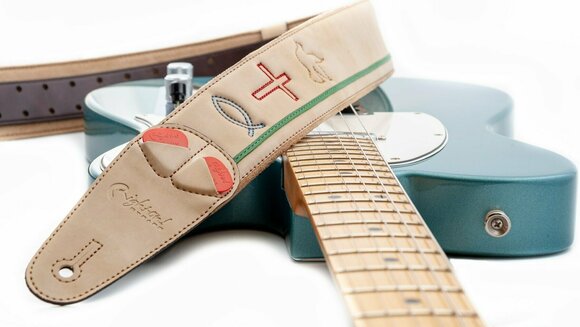 Textile guitar strap RightOnStraps Miracle Beige - 9