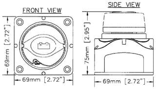 Lodní vypínač BEP 701S Mini Battery Selector Switch 48 V Lodní vypínač - 2