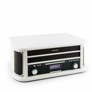 remote control RDS function cassette deck MP3 capable Bluetooth DAB + stereo digitizing function AUNA Belle Epoque 1908 radio white radio CD player record player USB port