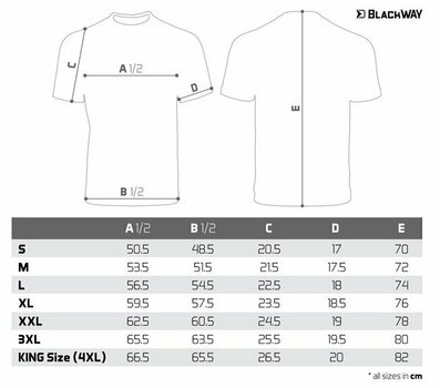Camiseta de manga corta Delphin Camiseta de manga corta BlackWAY - 3XL - 4