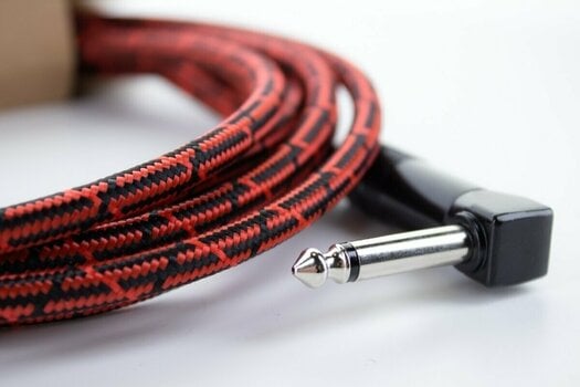 Nástrojový kabel Cordial EI 1,5 PR-TWEED-RD Červená 1,5 m Rovný - Lomený - 4