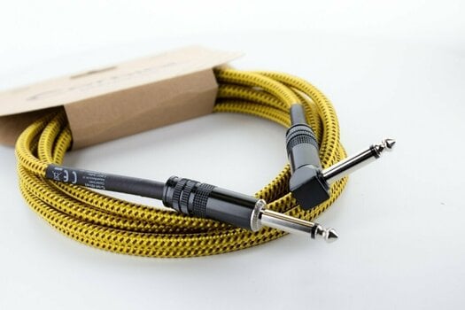 Cable de instrumento Cordial EI 1,5 PR-TWEED-YE Amarillo 1,5 m Recto - Acodado - 2