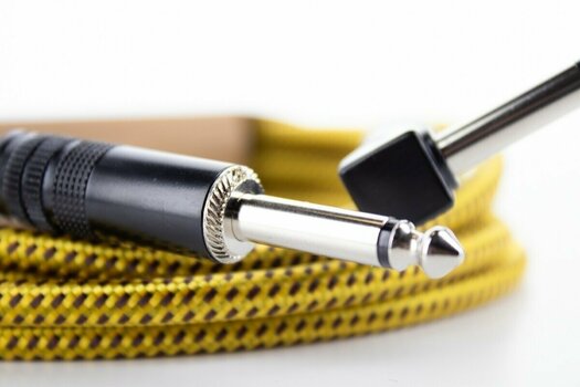 Инструментален кабел Cordial EI 1,5 PR-TWEED-YE Жълт 1,5 m Директен - Ъглов - 4