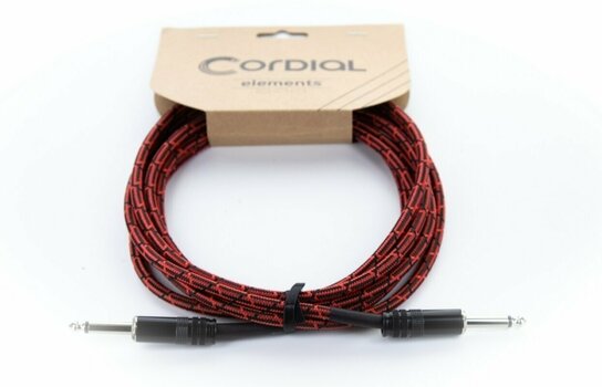 Câble pour instrument Cordial EI 3 PP-TWEED-RD Rouge 3 m Droit - Droit - 6