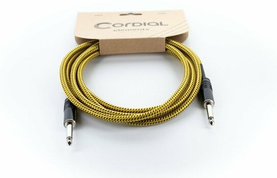 Cablu instrumente Cordial EI 3 PP-TWEED-YE Galben 3 m Drept - Drept - 6