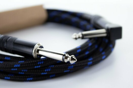 Nástrojový kabel Cordial EI 3 PR-TWEED-BL Modrá 3 m Rovný - Lomený - 2