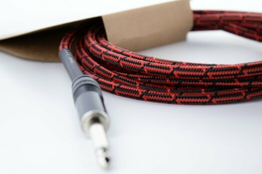 Instrument kabel Cordial EI 3 PR-TWEED-RD Rød 3 m Lige - Vinklet - 5