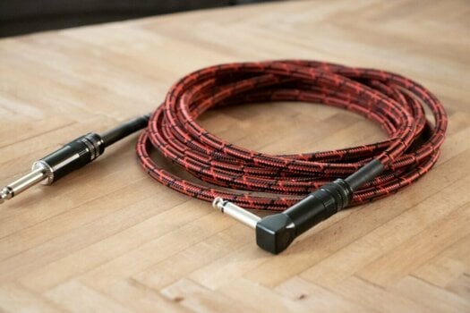 Instrument kabel Cordial EI 3 PR-TWEED-RD Rød 3 m Lige - Vinklet - 7