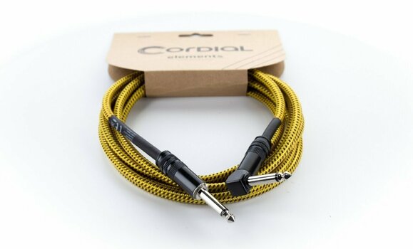 Cablu instrumente Cordial EI 3 PR-TWEED-YE Galben 3 m Drept - Oblic - 6