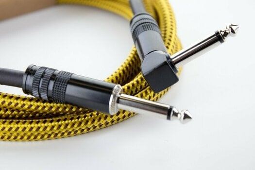 Инструментален кабел Cordial EI 7,5 PR-TWEED-YE Жълт 7,5 m Директен - Ъглов - 3