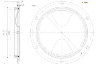 Pokrovi in vrata Osculati Inspection Hatch 125mm Pokrovi in vrata - 1