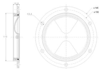 Pokrovi in vrata Osculati Inspection Hatch 102mm Pokrovi in vrata - 1