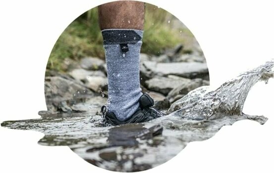 Fietssokken Sealskinz Bircham Waterproof All Weather Ankle Length Sock Cream/Grey Marl L Fietssokken - 3