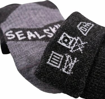 Чорапи за колоездене Sealskinz Bircham Waterproof All Weather Ankle Length Sock Cream/Grey Marl L Чорапи за колоездене - 5