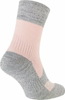 Kolesarske nogavice Sealskinz Bircham Waterproof All Weather Ankle Length Sock Rose/Grey Marl L Kolesarske nogavice - 2