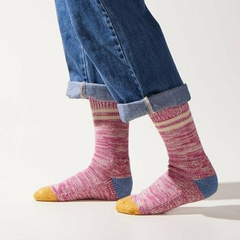 Cycling Socks Sealskinz Thwaite Bamboo Mid Length Women's Twisted Sock Pink/Green/Blue/Cream S/M Cycling Socks - 2