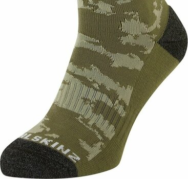 Kerékpáros zoknik Sealskinz Reepham Mid Length Jacquard Active Sock Olive/Grey/Cream S/M Kerékpáros zoknik - 3