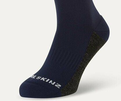 Kolesarske nogavice Sealskinz Foxley Mid Length Active Sock Navy/Grey/Cream L/XL Kolesarske nogavice - 4