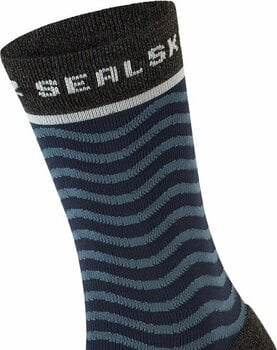 Cyklo ponožky Sealskinz Rudham Mid Length Meteorological Active Sock Navy/Cream S/M Cyklo ponožky - 3