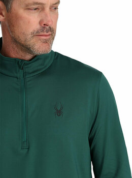 T-shirt/casaco com capuz para esqui Spyder Mens Prospect 1/2 Zip Cyprus Green S Ponte - 4