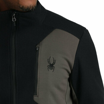 T-shirt/casaco com capuz para esqui Spyder Mens Bandit Ski Jacket Black 2XL Casaco - 4