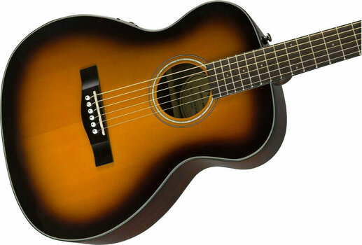 Jumbo elektro-akoestische gitaar Fender CT-140SE Sunburst with Case - 3