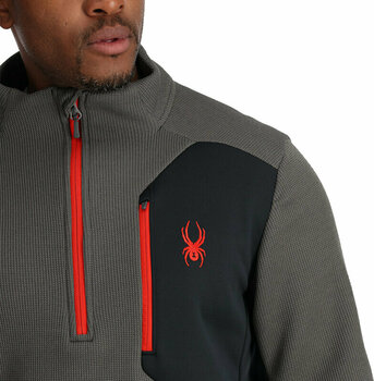 T-shirt/casaco com capuz para esqui Spyder Mens Bandit 1/2 Zip Polar XL Ponte - 4