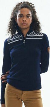Ski-trui en T-shirt Dale of Norway Cortina Basic Womens Sweater Navy/Off White M Trui - 2