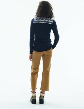 Bluzy i koszulki Dale of Norway Cortina Basic Womens Sweater Navy/Off White M Sweter - 4