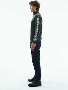 Ски тениска / Суичър Dale of Norway Geilo Mens Sweater Dark Green/Off White XL Скачач - 5