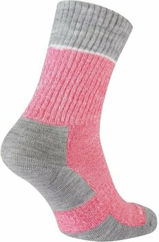 Biciklistički čarape Sealskinz Thurton Solo QuickDry Mid Length Sock Pink/Light Grey Marl/Cream XL Biciklistički čarape - 2
