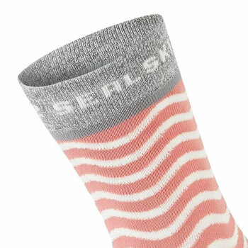 Fietssokken Sealskinz Rudham Mid Length Women's Meteorological Active Sock Pink/Cream/Grey L/XL Fietssokken - 4