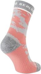 Șosete ciclism Sealskinz Reepham Mid Length Women's Jacquard Active Sock Pink/Light Grey Marl/Cream - 1
