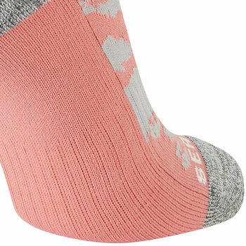 Cycling Socks Sealskinz Reepham Mid Length Women's Jacquard Active Sock Pink/Light Grey Marl/Cream S/M Cycling Socks - 4