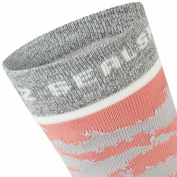 Fietssokken Sealskinz Reepham Mid Length Women's Jacquard Active Sock Pink/Light Grey Marl/Cream L/XL Fietssokken - 5