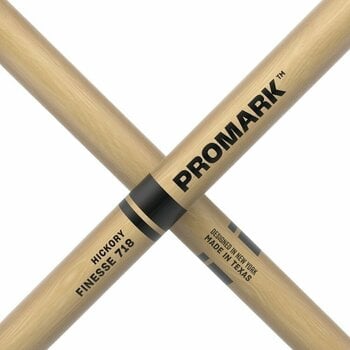 Baguettes Pro Mark TX718W Finesse 718 Hickory Small Round Wood Tip Baguettes - 4