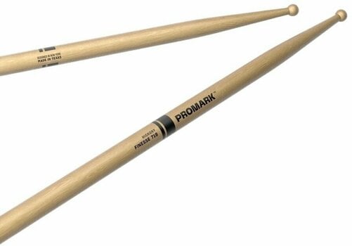 Baguettes Pro Mark TX718W Finesse 718 Hickory Small Round Wood Tip Baguettes - 5