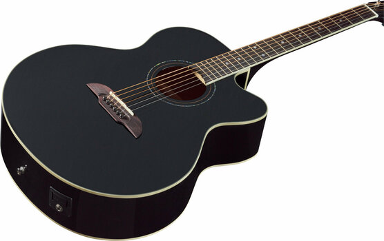 Jumbo elektro-akoestische gitaar Framus FJ 14 S CE Black High Polish - 4