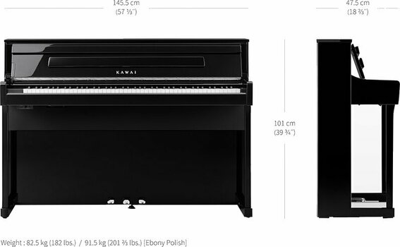 Digital Piano Kawai CA901W Premium Satin White Digital Piano - 2
