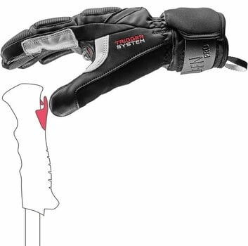 Smučarske rokavice Leki Griffin Pro 3D Black/White 7,5 Smučarske rokavice - 4