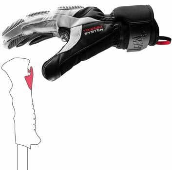 Ski Gloves Leki Griffin Pro 3D White/Black 7,5 Ski Gloves - 4