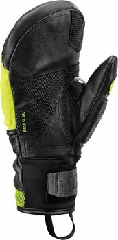 Ski Gloves Leki WCR Venom 3D Junior Mitt Black/Ice Lemon 7 Ski Gloves - 3