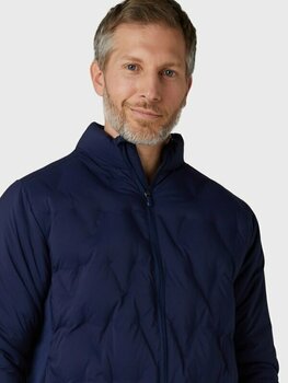 Jasje Callaway Chev Quilted Mens Jacket Peacoat L - 7