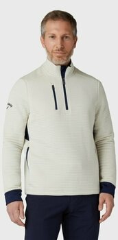Hoodie/Sweater Callaway Midweight Textured 1/4 Zip Mens Fleece Oatmeal S - 5