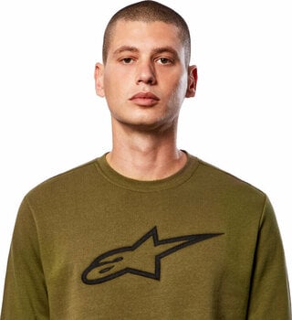 Sweatshirt Alpinestars Ageless Crew Fleece Military Green/Black S Sweatshirt - 5
