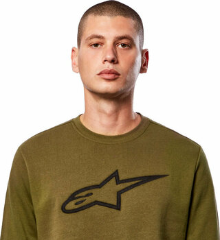 Sweatshirt Alpinestars Ageless Crew Fleece Military Green/Black L Sweatshirt - 5